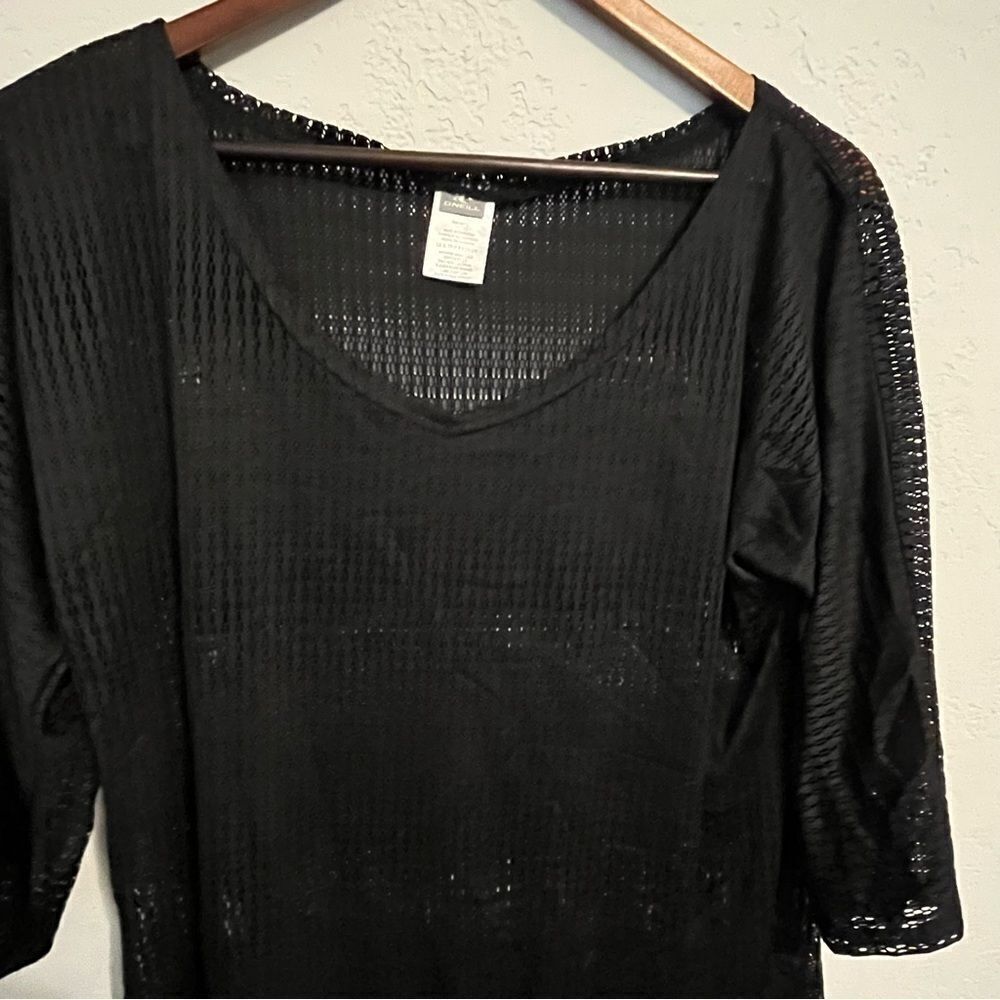 O'Neill Black Mesh Swimsuit Coverup Dress - Picture 3 of 6